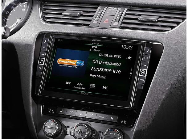 Alpine X901D-OC3 Premium Skoda Octvia 3 9" skjerm DAB+ 4x50W BT, USB, HDMI, Flac